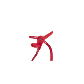 Double gode ceinture rouge vibrant 